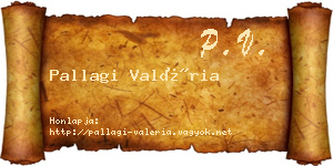 Pallagi Valéria névjegykártya